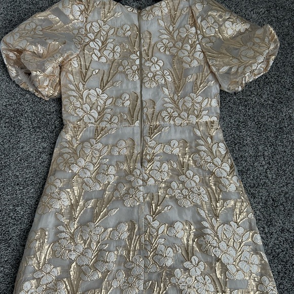 Gb girls floral appliqué balloon sleeve short formal dress size 12 - Picture 2 of 7